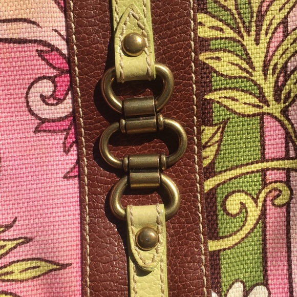 Isabella Fiore Pink brown lime Floral Bag - Picture 10 of 15